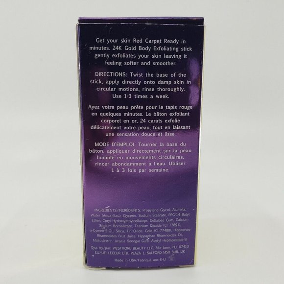 Westmore Beauty Smooth Effects 24K Gold Body Exfoliating Stick 1.75 OZ - Picture 3 of 10